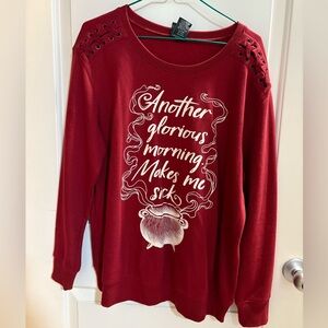 Torrid Red Graphic Crew Neck Sweater